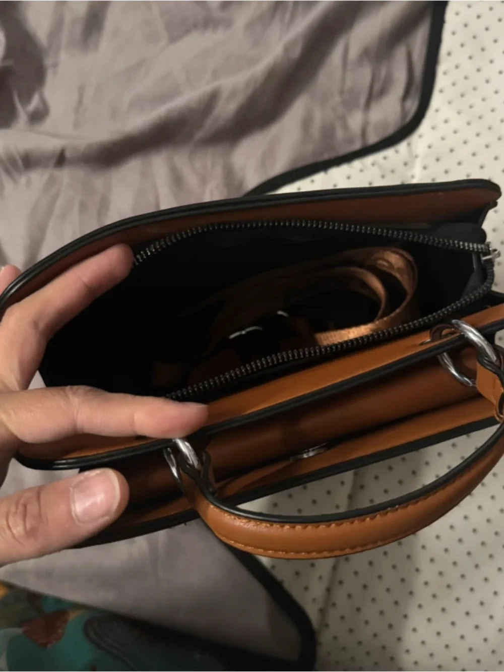 Montana West Quilted Tan Brown Crossbody Messenger Bag